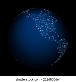 Earth globe. Digital technology computing communication concept pattern background