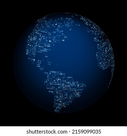 Earth globe. Digital technology computing communication concept pattern background