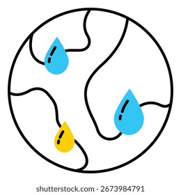 Diseño de íconos de Ilustración vectorial de caída de globo terrestre para conciencia ecológica
