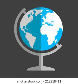 Earth Globe Flat Icon