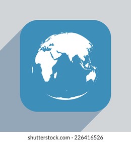 Earth globe flat icon