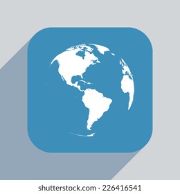 Earth globe flat icon