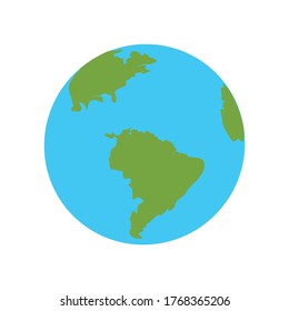 Icono Plano Plano Tierra Vector De Color Sencillo De La Tierra