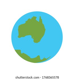 Earth Globe Flat Icon Simple Colored Vector Of Earth
