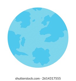 Earth Globe Flat Vector Background. Flat earth illustration with blue tone, ideal for eco and education backgrounds.