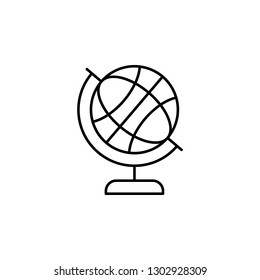 earth globe, geography icon. Element of education illustration. Signs and symbols can be used for web, logo, mobile app, UI, UX