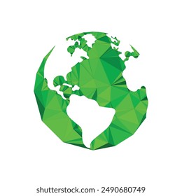 Diseño geométrico del globo terrestre. Ilustración vectorial.