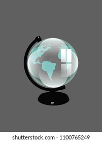 Earth globe glass