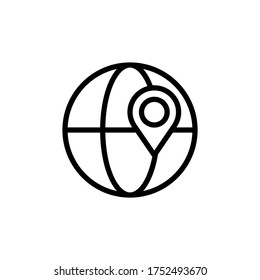 Earth Globe, global icon. Simple line, outline vector elements of navigation icons for ui and ux, website or mobile application