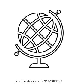 Earth, globe, global world icon. Outline vector design.