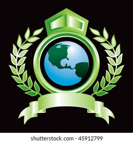 earth globe green royal display