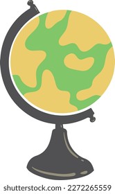 Earth globe hand drawn illustration