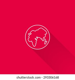 Earth globe icon 