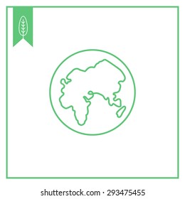 Earth globe icon 