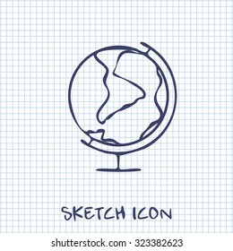 Earth globe icon