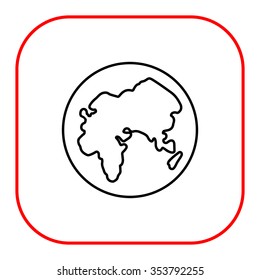 Earth globe icon 