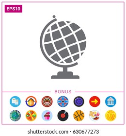 Earth globe icon