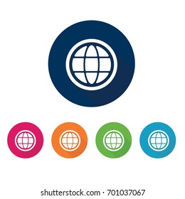 	Earth globe icon.