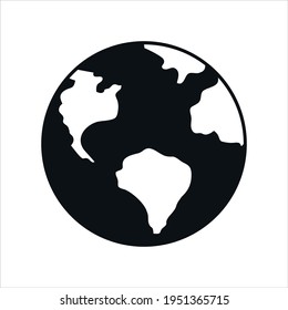 earth globe icon design isolated. vector illustration.
