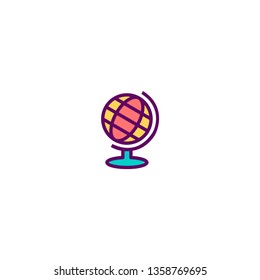 Earth globe icon design. Stationery icon vector illustration