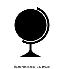 Earth Globe Icon, Flat Design, Vector illustration