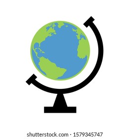 earth globe icon. flat illustration of earth globe vector icon. editable earth globe sign symbol. vector illustration.