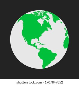 icono del globo terráqueo. ilustración plana del icono del vector del globo terrestre. símbolo editable del globo terrestre. ilustración vectorial en fondo en blanco.