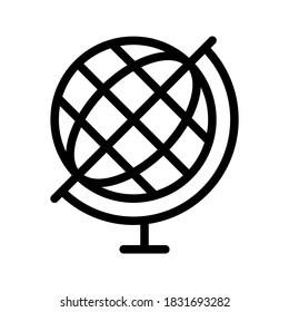 earth globe icon. flat illustration of earth globe vector icon. editable earth globe sign symbol. vector illustration.