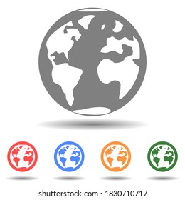 Earth globe icon isolated on white background