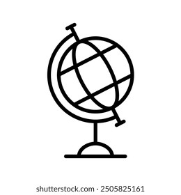 Earth globe icon line vector design in modern style