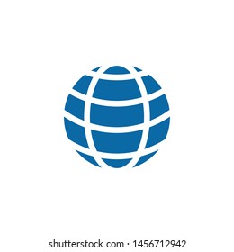 Earth globe icon logo design vector template