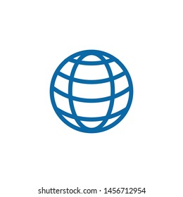 Earth globe icon logo design vector template
