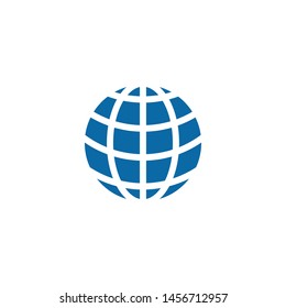 Earth globe icon logo design vector template