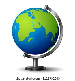 Earth globe icon on white background