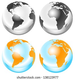 Earth Globe icon Set