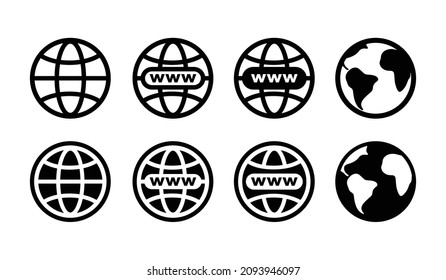 Icono de globo terrestre ilustración vectorial