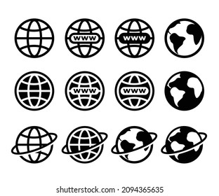 Icono de globo terrestre ilustración vectorial