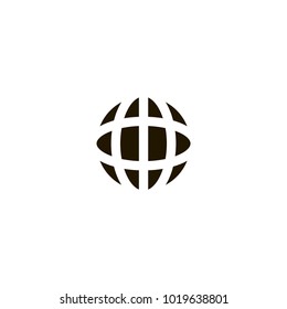 earth globe icon. sign design