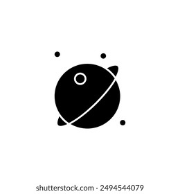 Icono del globo terrestre, fondo blanco y negro simple, para el símbolo de la investigación, trabajo científico de la escuela.