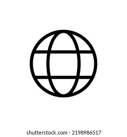 Earth Globe Icon Simple Style Website Stock Vector (Royalty Free