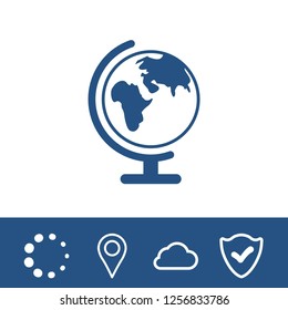 Earth globe icon stock vector illustration flat design