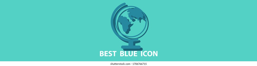 Earth globe icon stock vector illustration flat design.