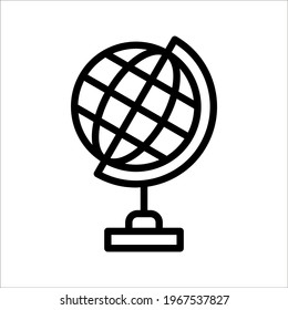 Earth Globe icon stock vector illustration flat design.