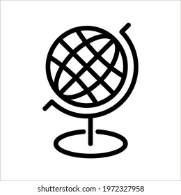 Earth Globe icon stock vector illustration flat design.