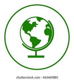 Earth globe icon stock vector illustration