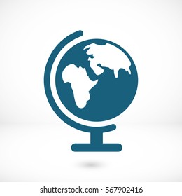 Earth globe icon stock vector illustration flat design
