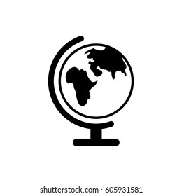 Earth globe icon stock vector illustration flat design