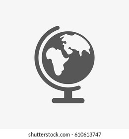 Earth globe icon stock vector illustration flat design
