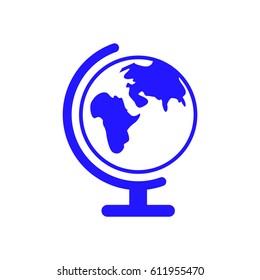 Earth globe icon stock vector illustration flat design