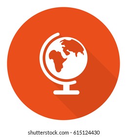 Earth globe icon stock vector illustration flat design